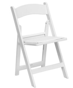 white Resin padded folding chair white Resin padded folding chair