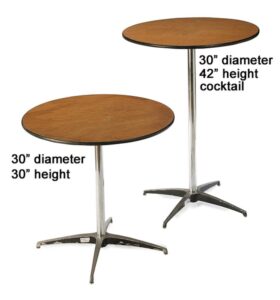 30 inch round tables