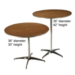 36 inch round tables